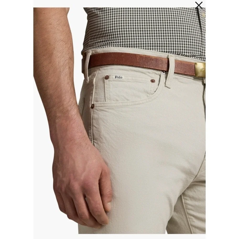 Polo Ralph Lauren Mens‎ The Varick Slim Straight Stone Denim Jeans NWT 50 X 32